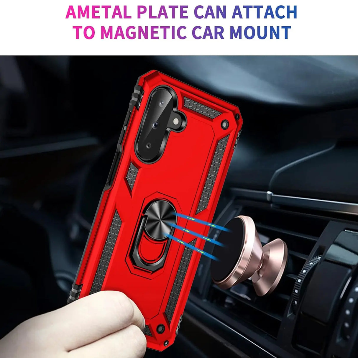 Härte getestete, stoßdämpfende Handyhülle für Samsung Galaxy A26 5G in Rot