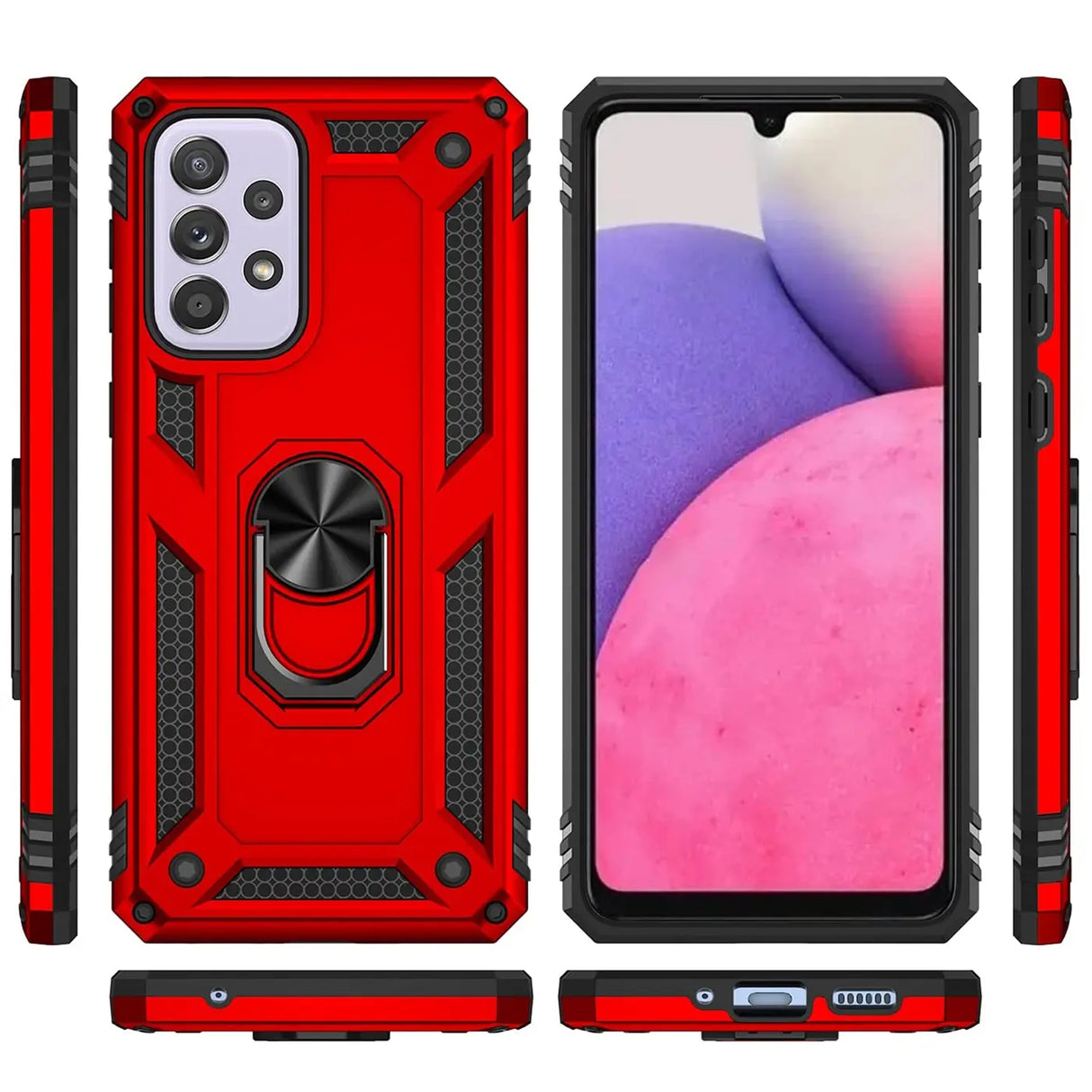 Härte getestete, stoßdämpfende Handyhülle für Samsung Galaxy A33 5G in Rot