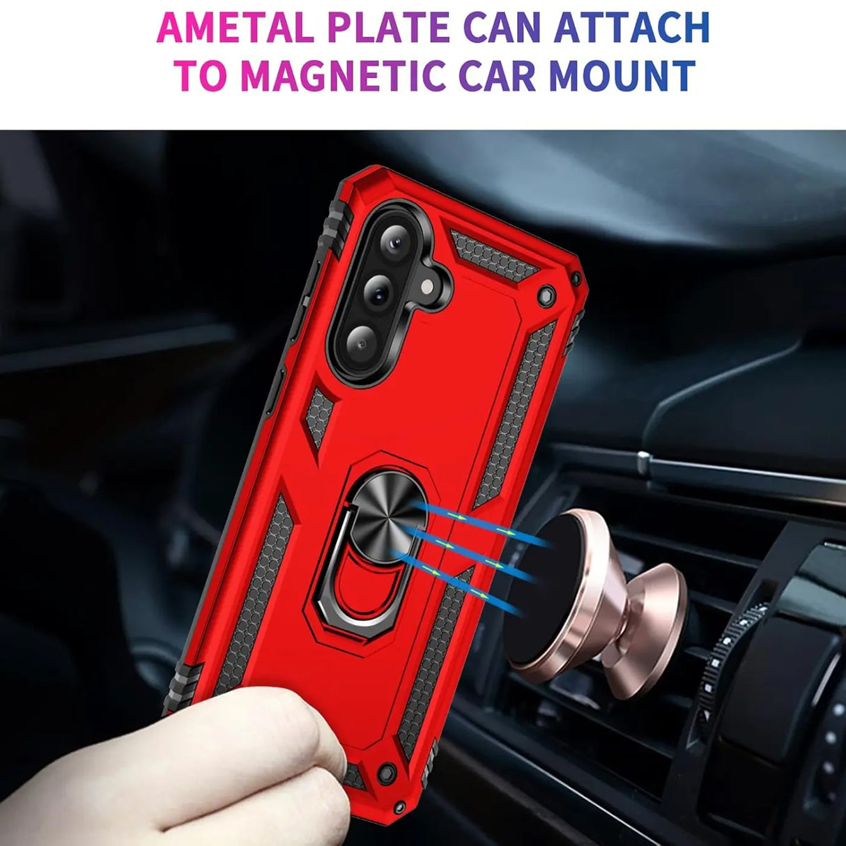 Härte getestete, stoßdämpfende Handyhülle für Samsung Galaxy A36 5G in Rot