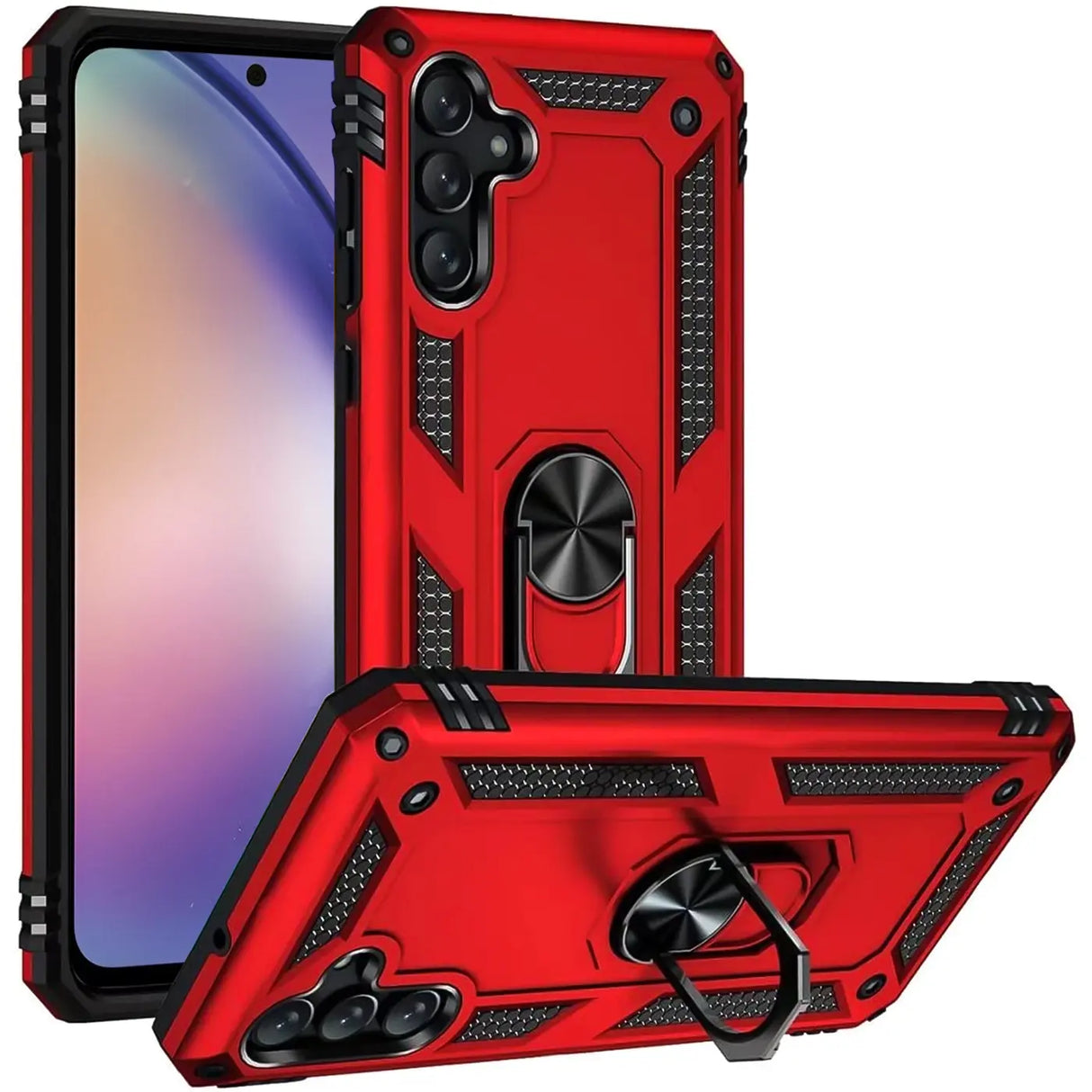 Härte getestete, stoßdämpfende Handyhülle für Samsung Galaxy A54 5G in Rot