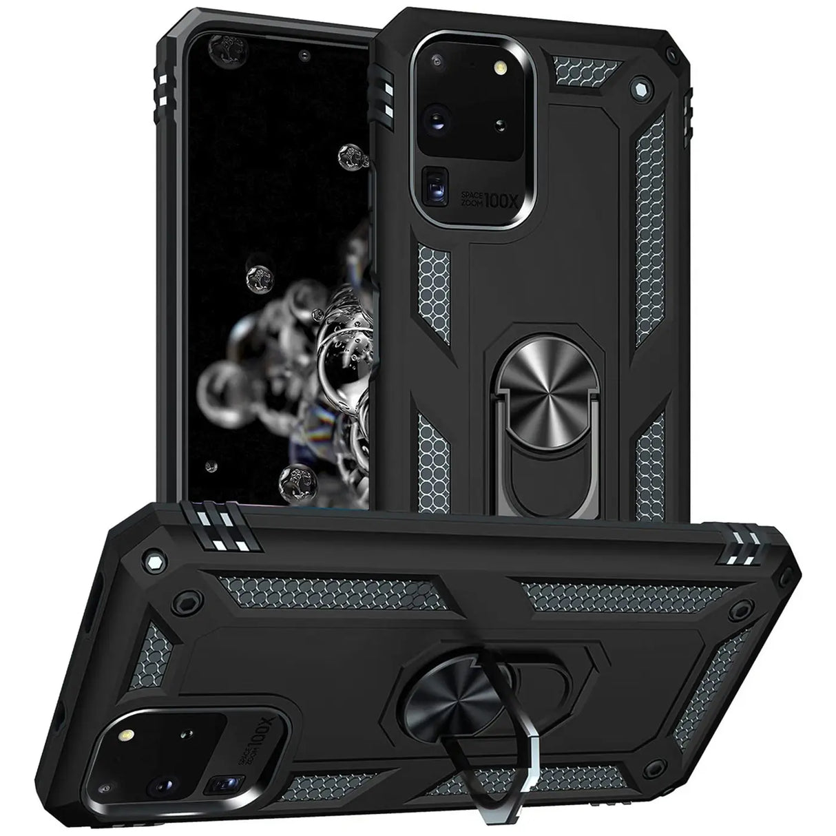 Härte getestete, stoßdämpfende Handyhülle für Samsung Galaxy S20 Ultra in Schwarz