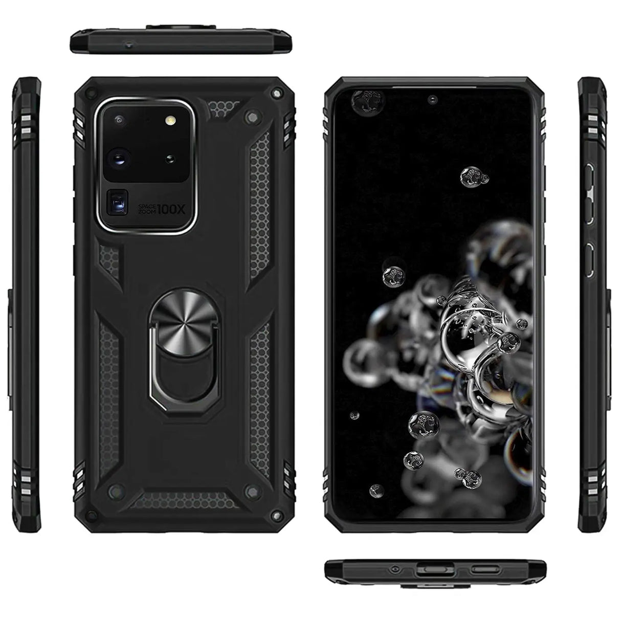 Härte getestete, stoßdämpfende Handyhülle für Samsung Galaxy S20 Ultra in Schwarz