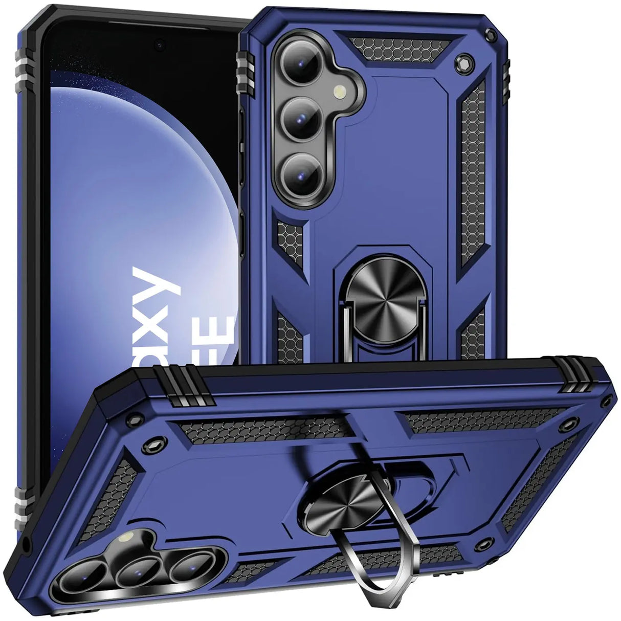 Härte getestete, stoßdämpfende Handyhülle für Samsung Galaxy S23 FE in Blau