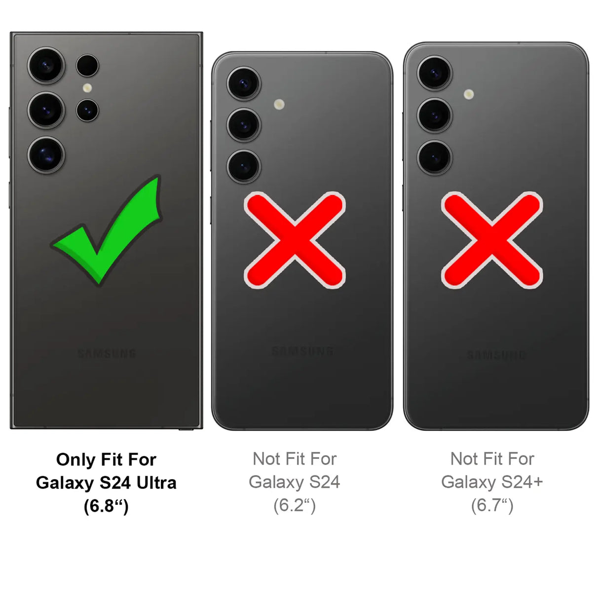 Härte getestete, stoßdämpfende Handyhülle für Samsung Galaxy S24 Ultra in Rot