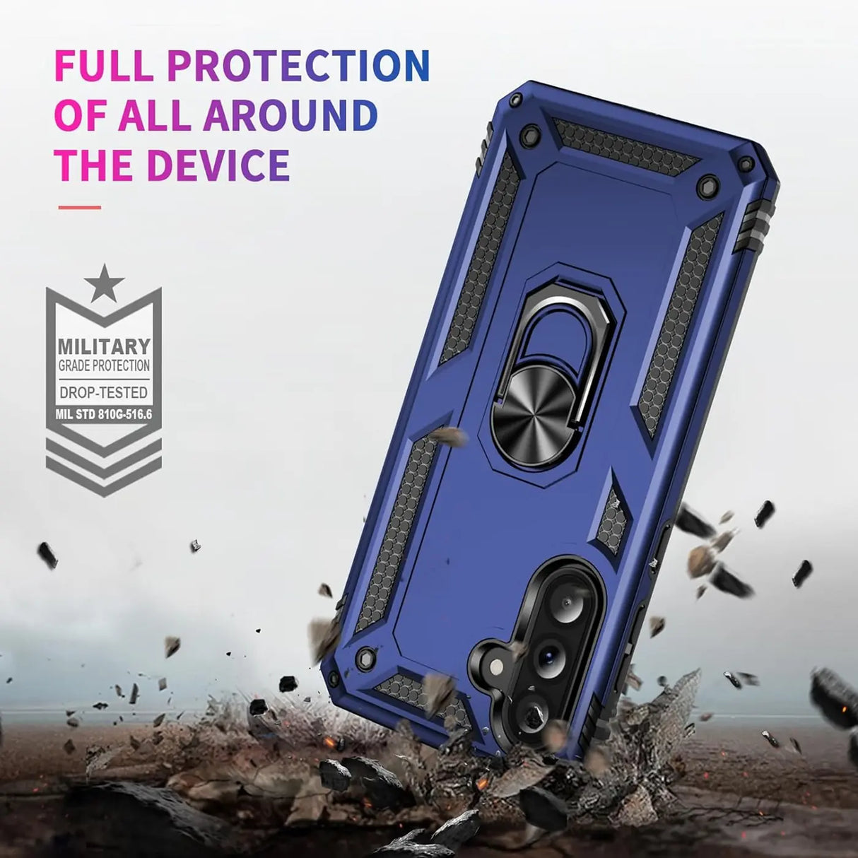 Härte getestete, stoßdämpfende Handyhülle für Samsung Galaxy S25 Edge in Blau