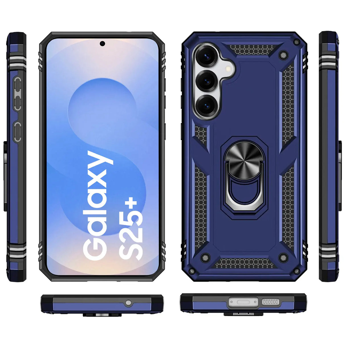 Härte getestete, stoßdämpfende Handyhülle für Samsung Galaxy S25+ in Blau