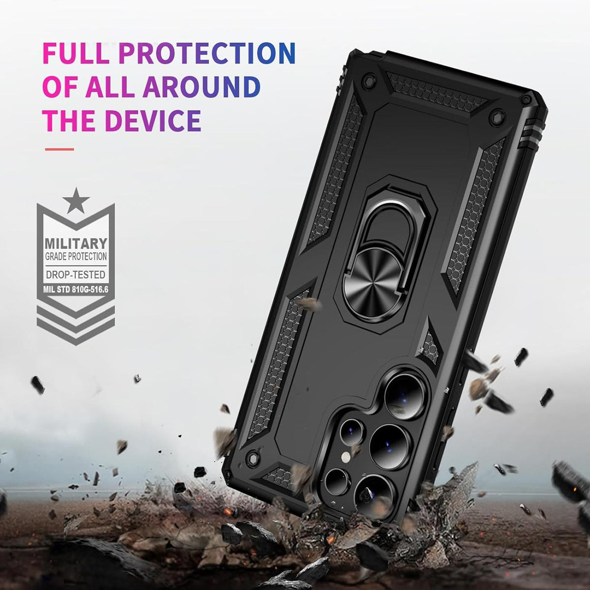 Samsung Galaxy S26 Ultra - Military Hülle mit Ringhalter