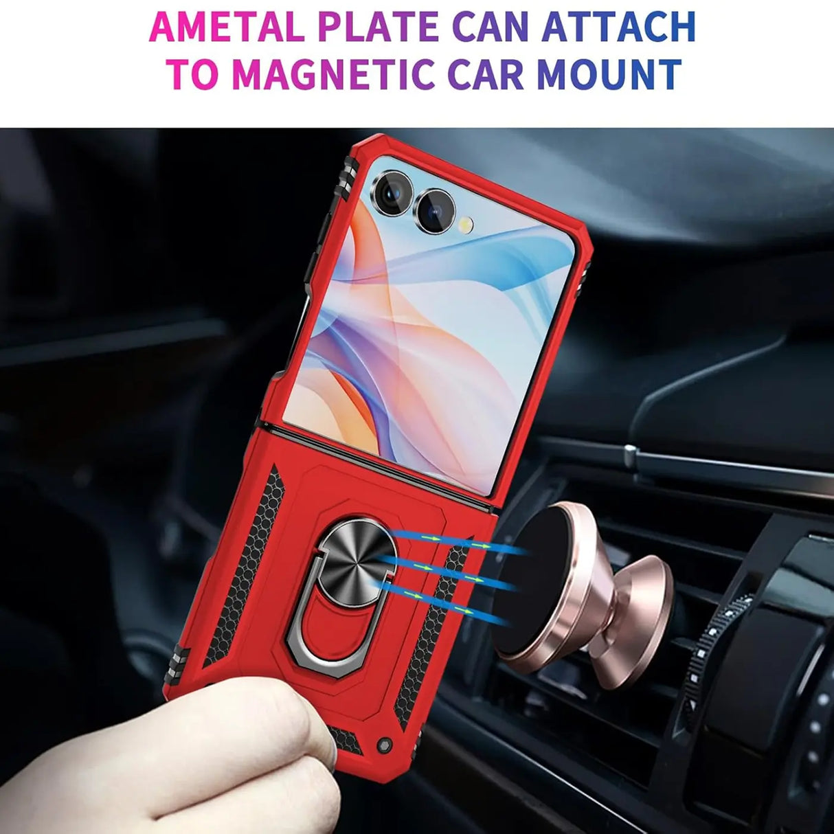 Härte getestete, stoßdämpfende Handyhülle für Samsung Galaxy Z FLIP 7 in Rot