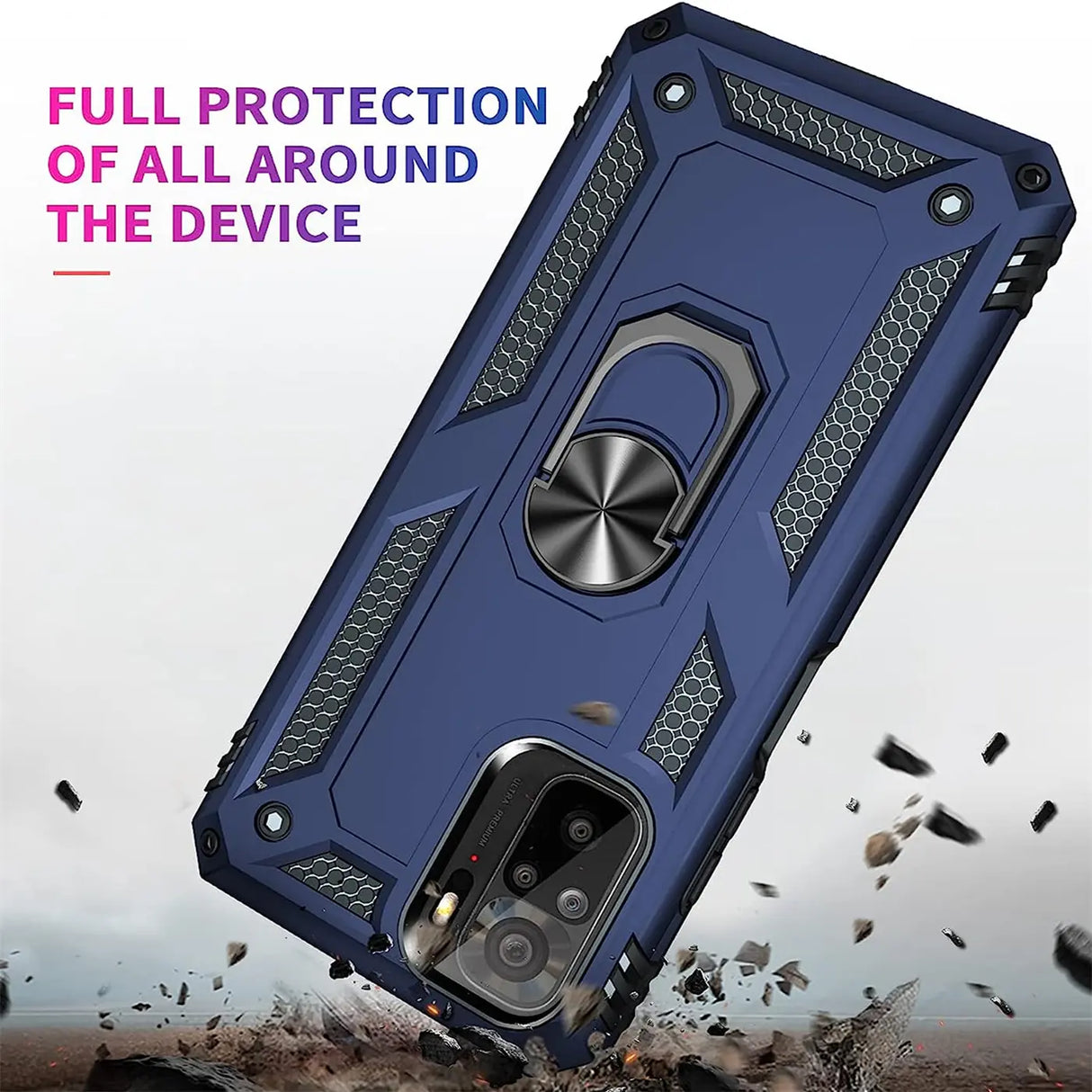 Härte getestete, stoßdämpfende Handyhülle für Xiaomi Redmi Note 10 / 10S in Blau