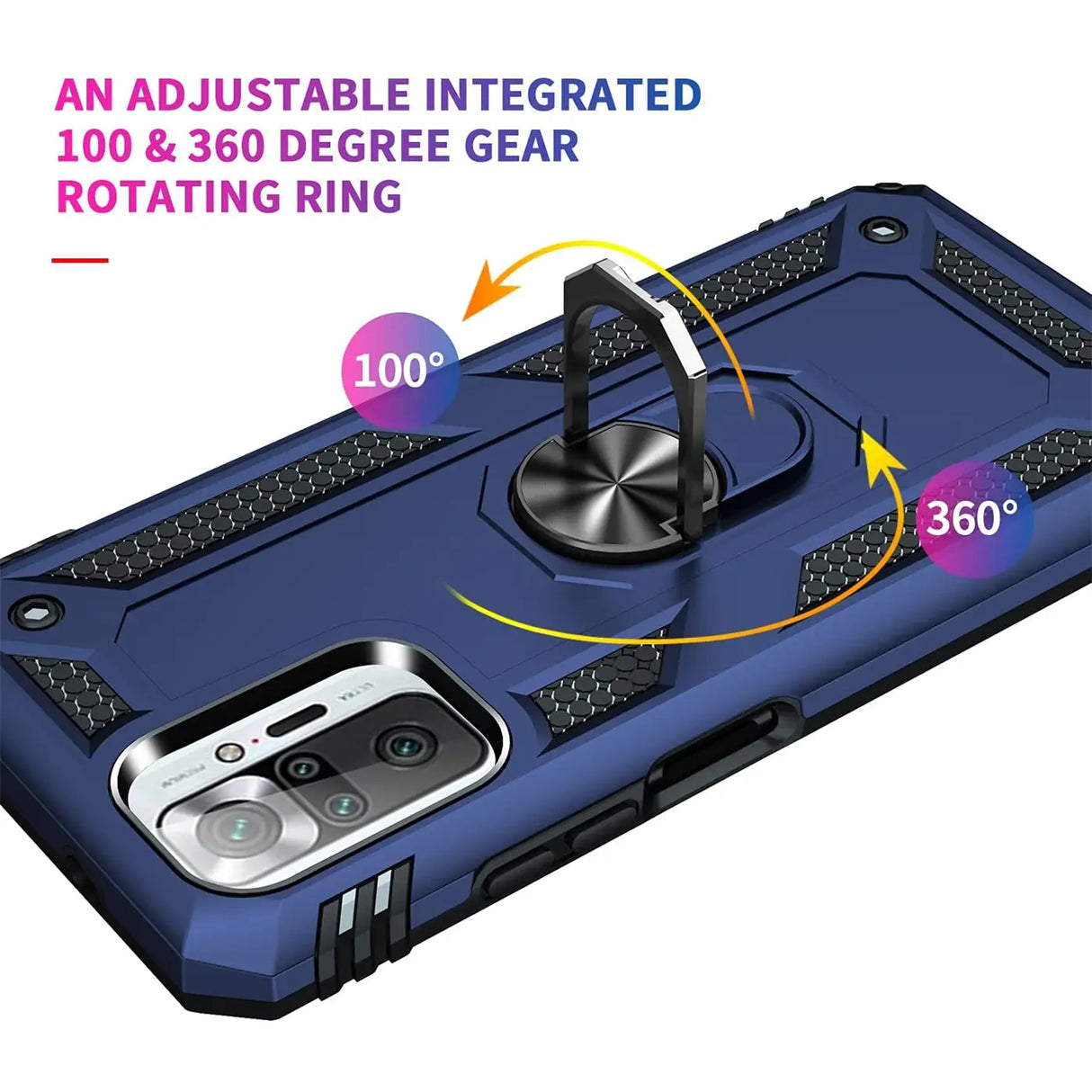 Härte getestete, stoßdämpfende Handyhülle für Xiaomi Redmi Note 10 Pro in Blau