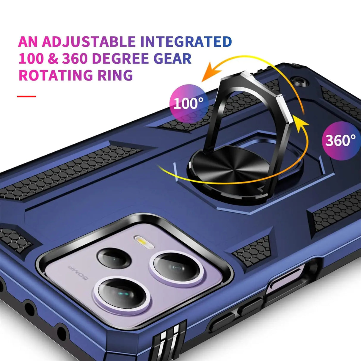 Härte getestete, stoßdämpfende Handyhülle für Xiaomi Redmi Note 12 4G in Blau