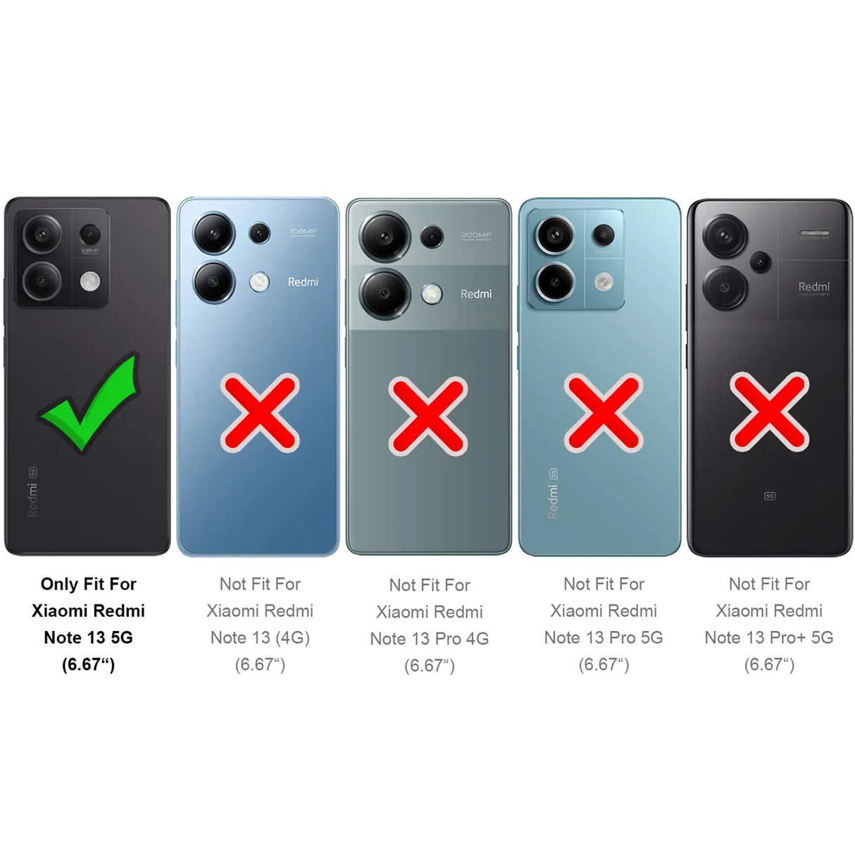 Härte getestete, stoßdämpfende Handyhülle für Xiaomi Redmi Note 13 5G in Blau