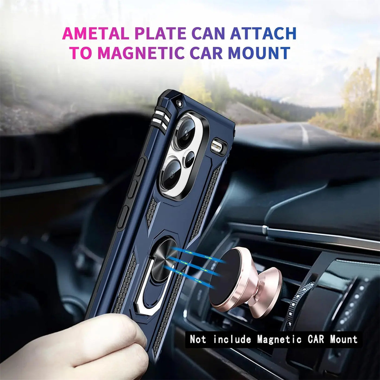 Härte getestete, stoßdämpfende Handyhülle für Xiaomi Redmi Note 13 Pro+ 5G in Blau