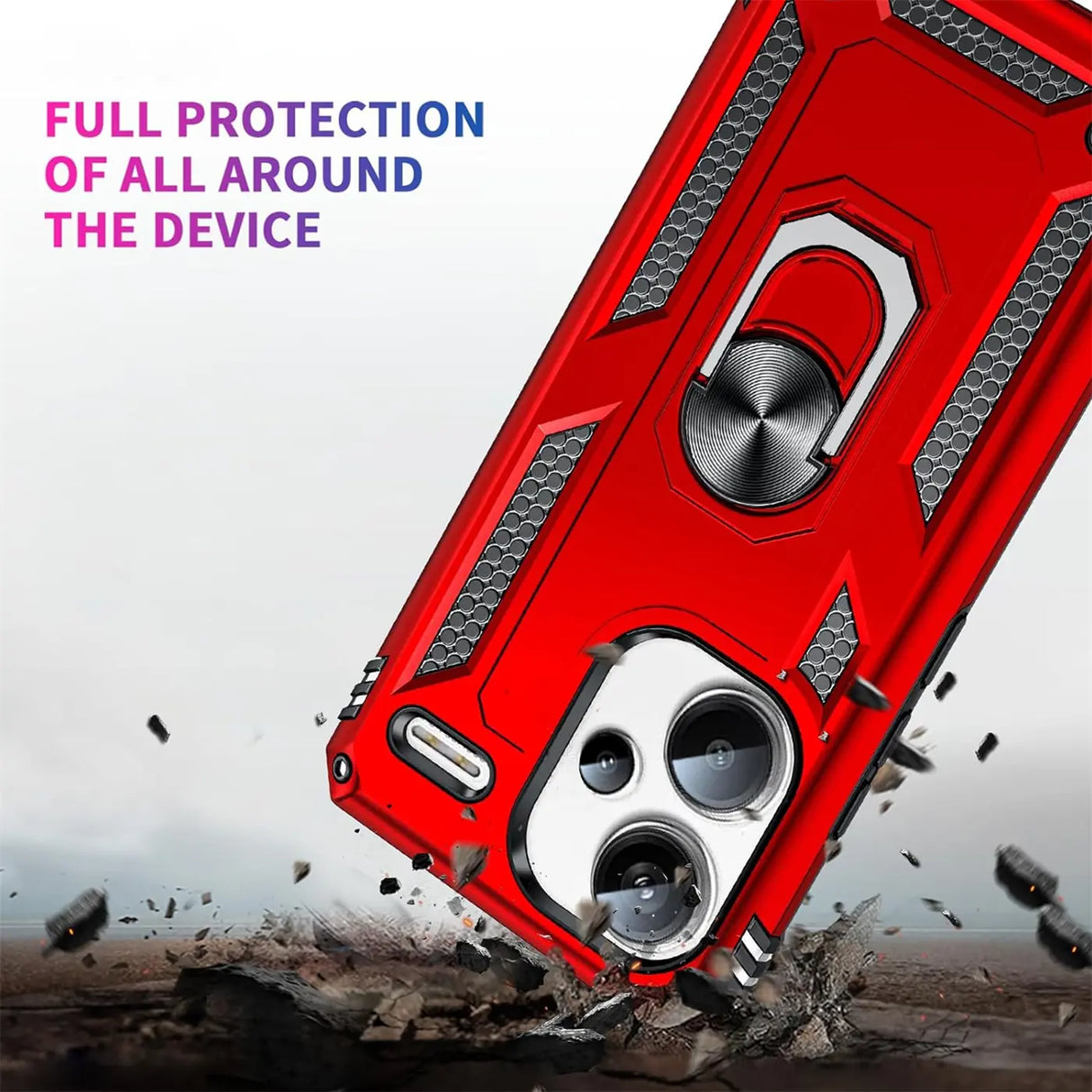 Härte getestete, stoßdämpfende Handyhülle für Xiaomi Redmi Note 13 Pro+ 5G in Rot