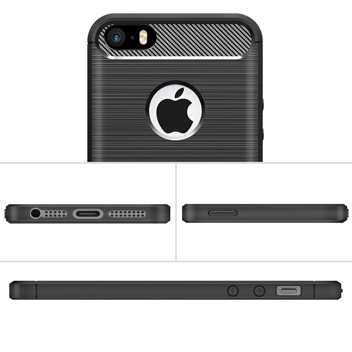 Stylische und elegante Handyhülle für iPhone 5 / 5S / SE in Carbonoptik
