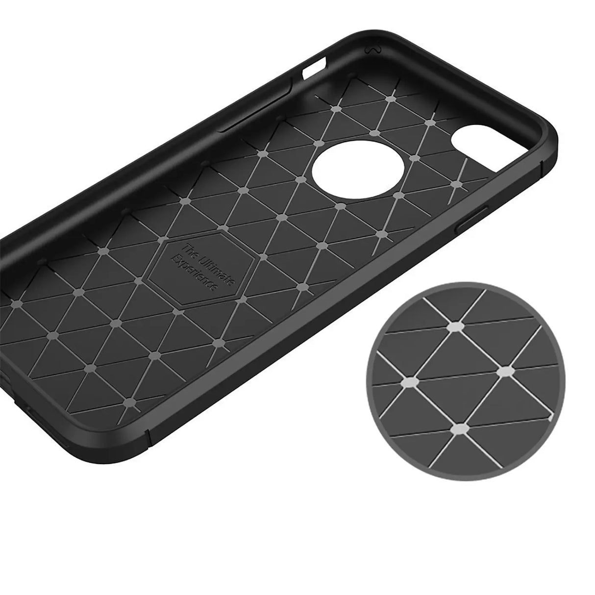 Stylische und elegante Handyhülle für iPhone 7 / 8 / SE 2 / SE 3 in Carbonoptik