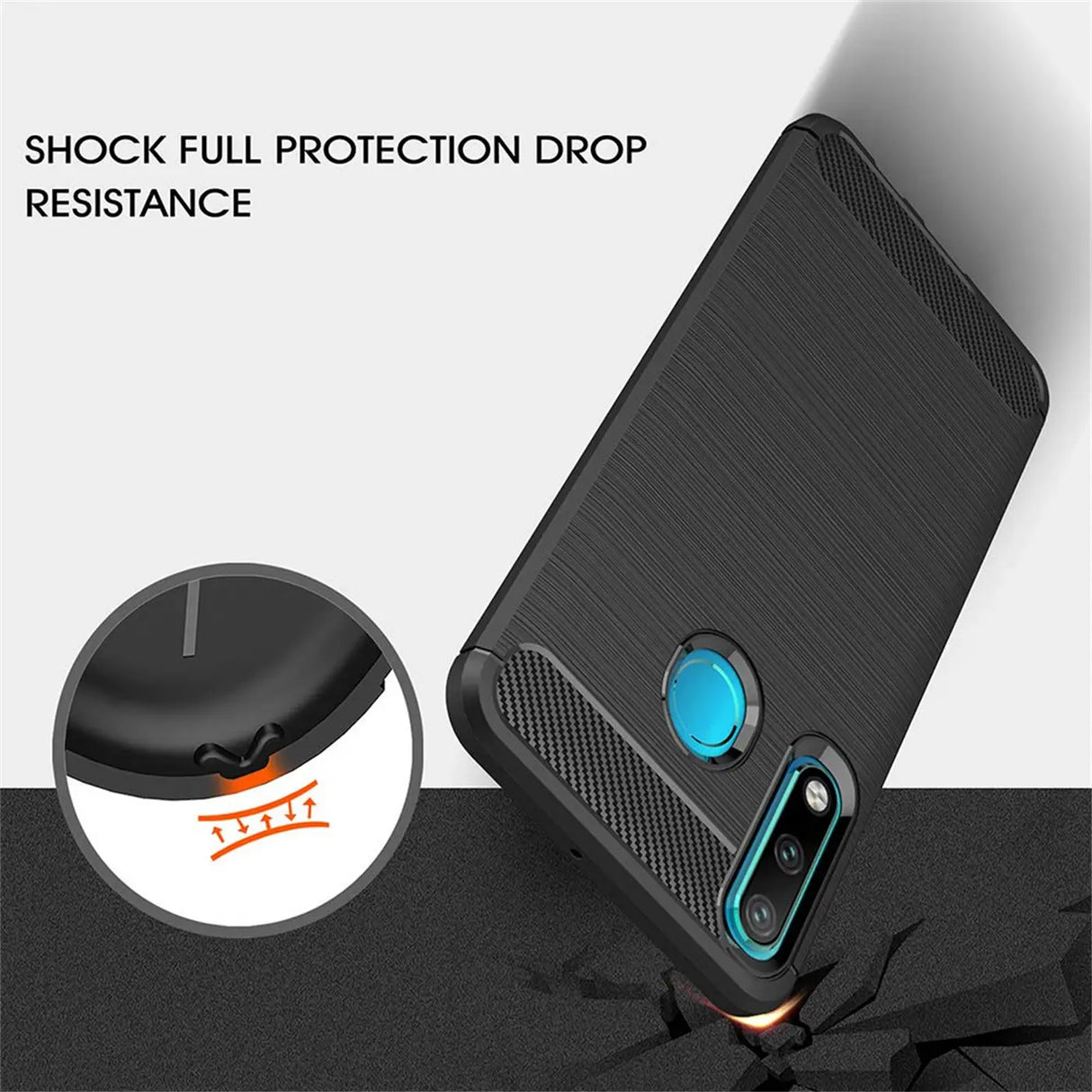 Stylische und elegante Handyhülle für Huawei P30 Lite in Carbonoptik