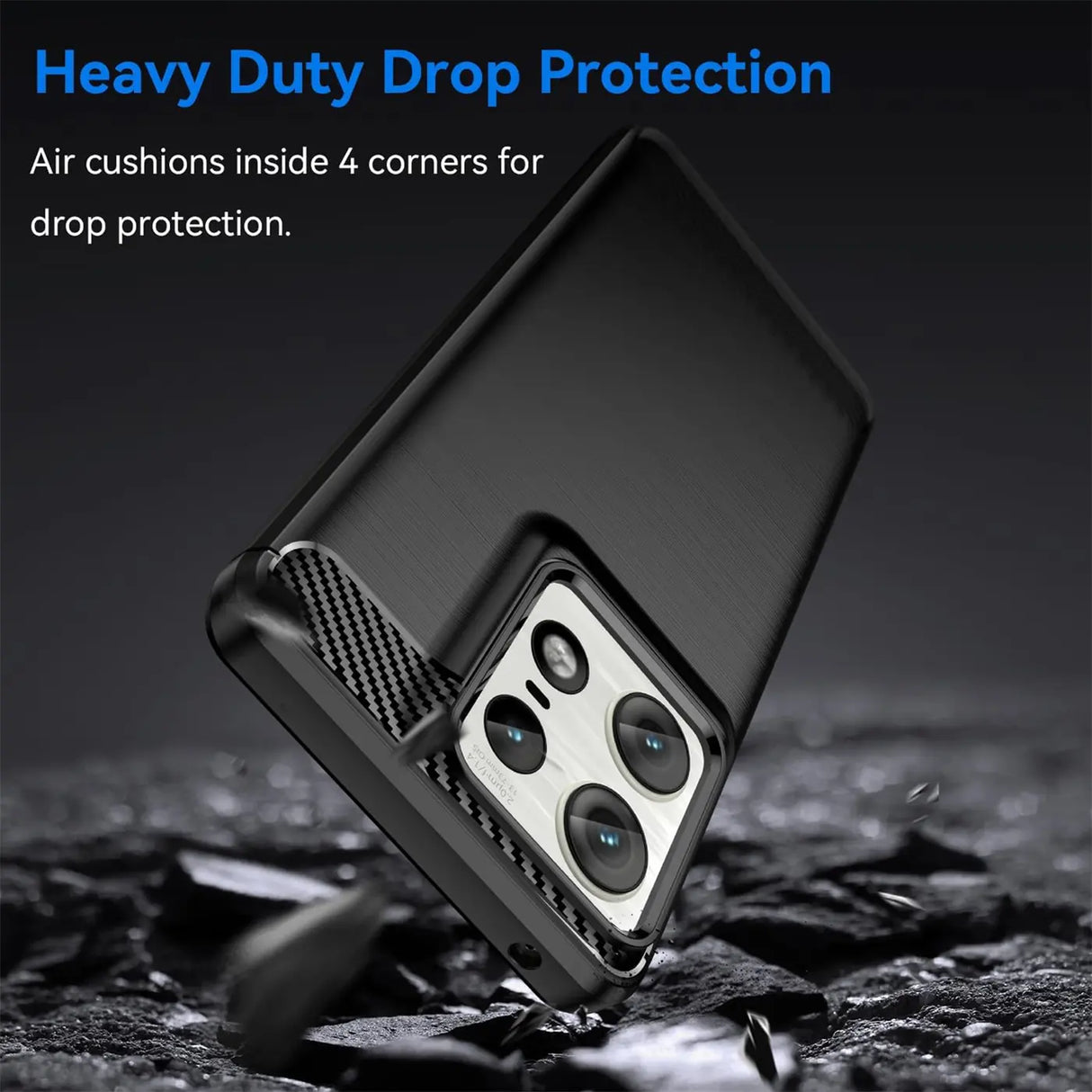 Stylische und elegante Handyhülle für Motorola Edge 50 Pro in Carbonoptik