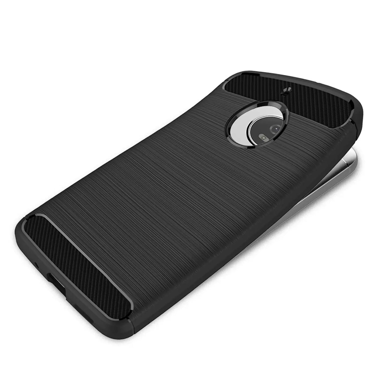 Stylische und elegante Handyhülle für Motorola Moto E4 Plus in Carbonoptik