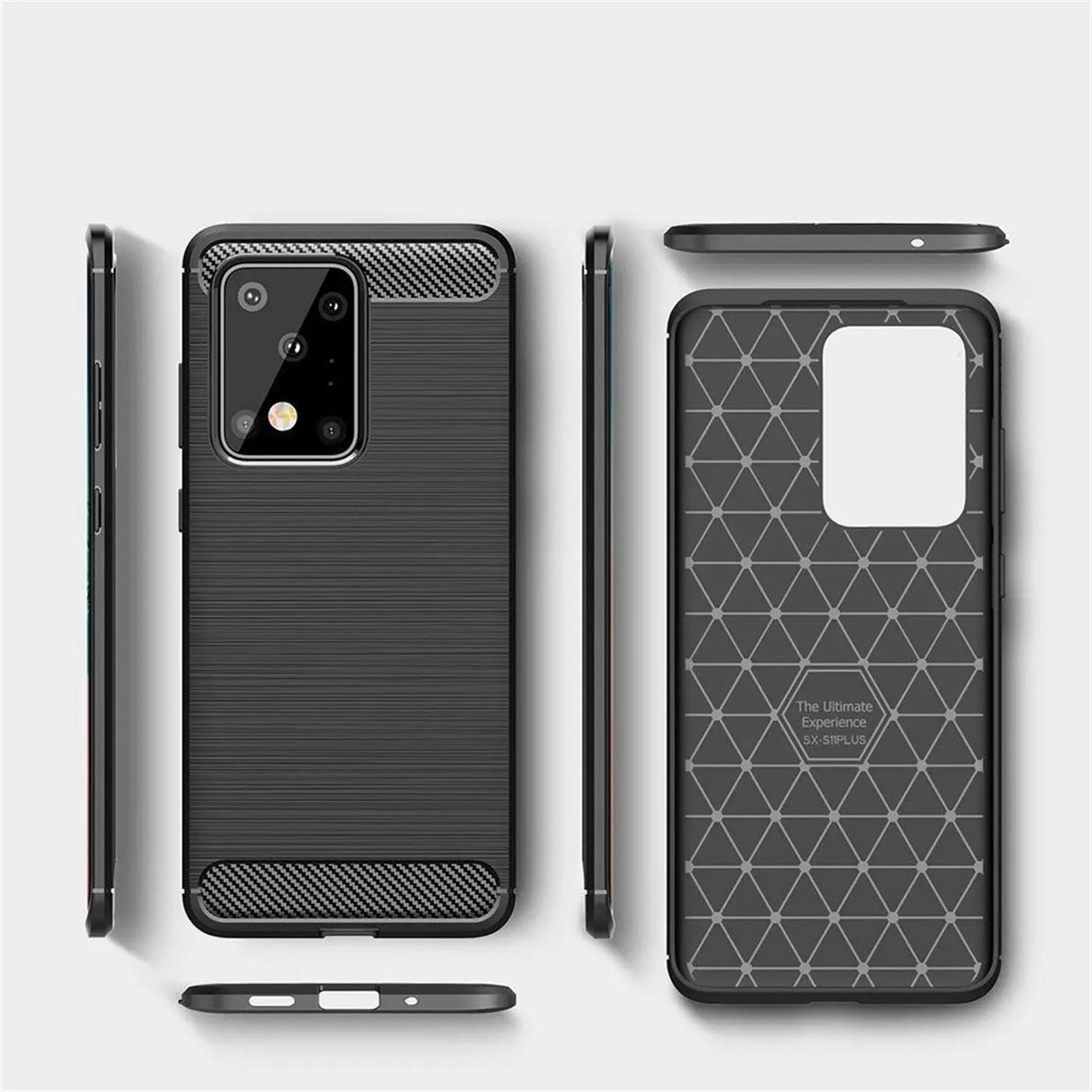 Stylische und elegante Handyhülle für Samsung Galaxy S20 Ultra in Carbonoptik