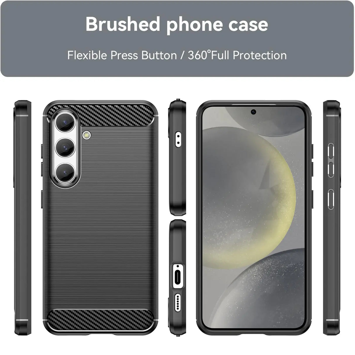 Stylische und elegante Handyhülle für Samsung Galaxy S24 FE in Carbonoptik