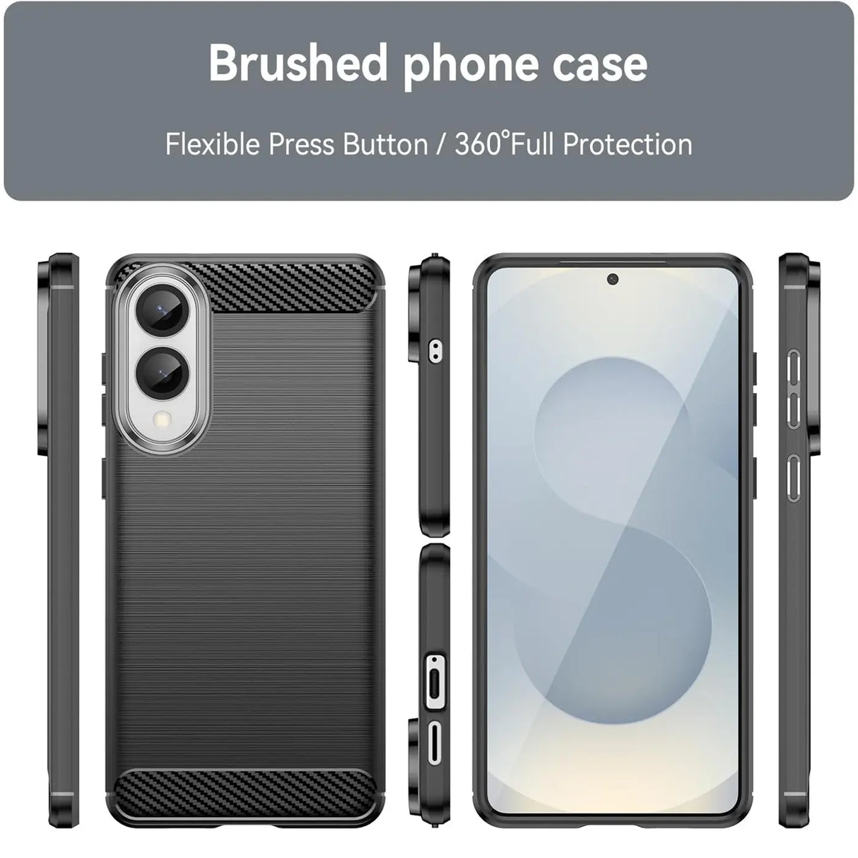 Stylische und elegante Handyhülle für Samsung Galaxy S25 Edge in Carbonoptik