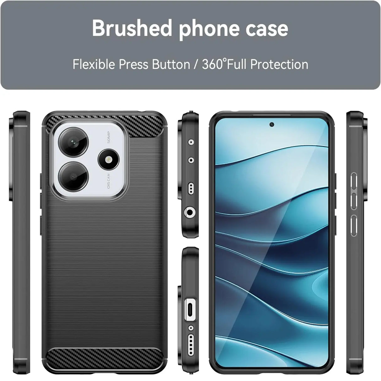 Stylische und elegante Handyhülle für Xiaomi Redmi Note 14 5G in Carbonoptik