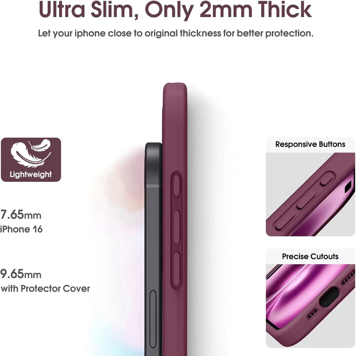 iPhone 16 Pro Max Handyhülle in Lila mit Kameraschutz und Kartenfach