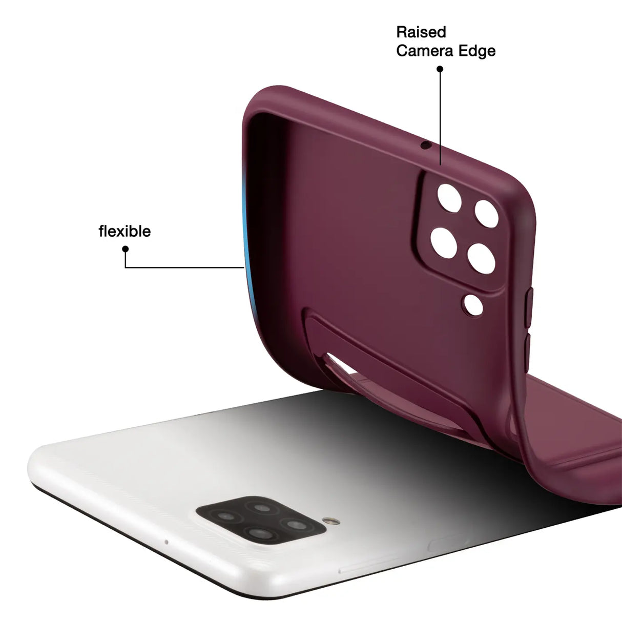 Samsung Galaxy A22 4G / M32 / M22 Handyhülle in Lila mit Kameraschutz und Kartenfach