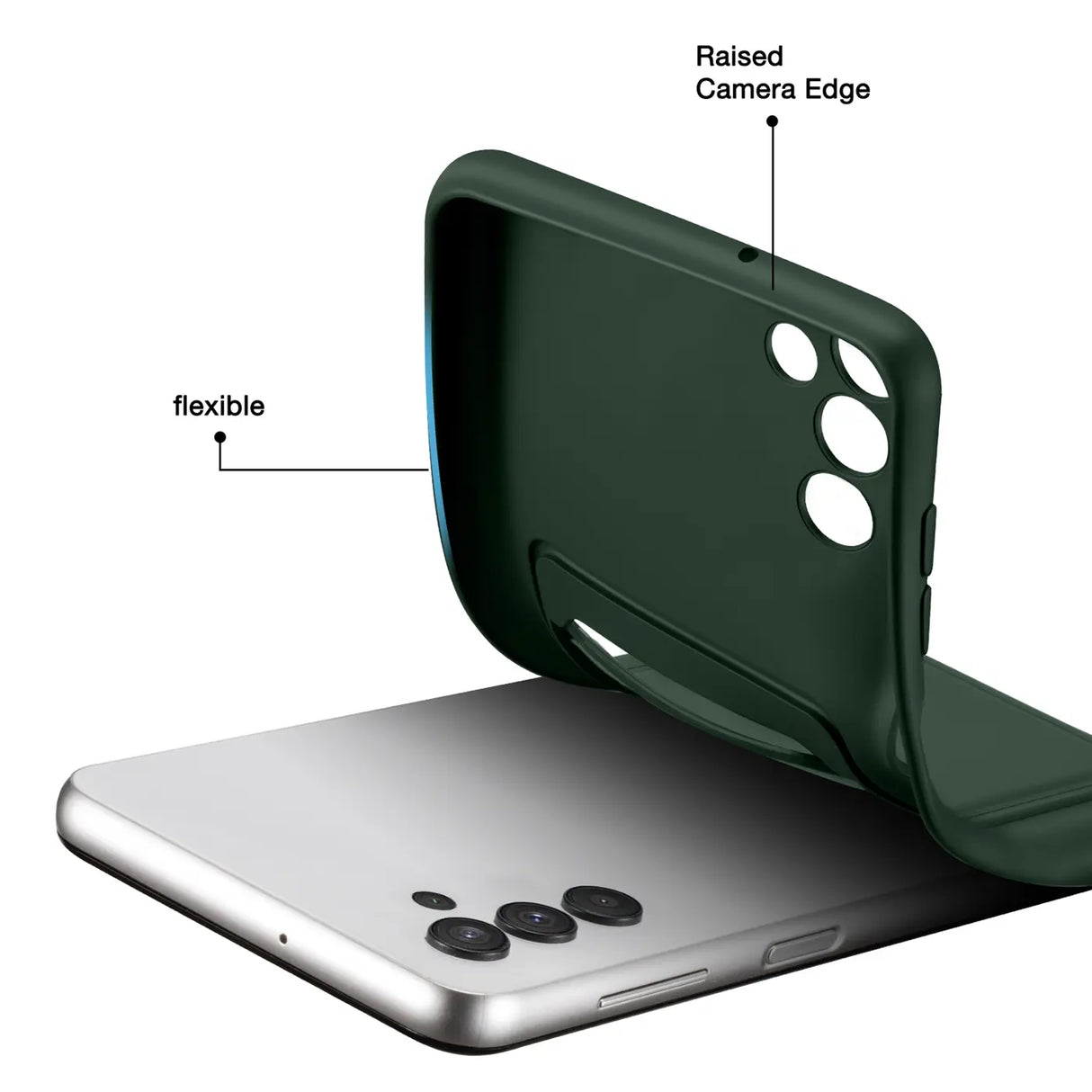 Samsung Galaxy A36 5G Handyhülle in Grün mit Kameraschutz und Kartenfach