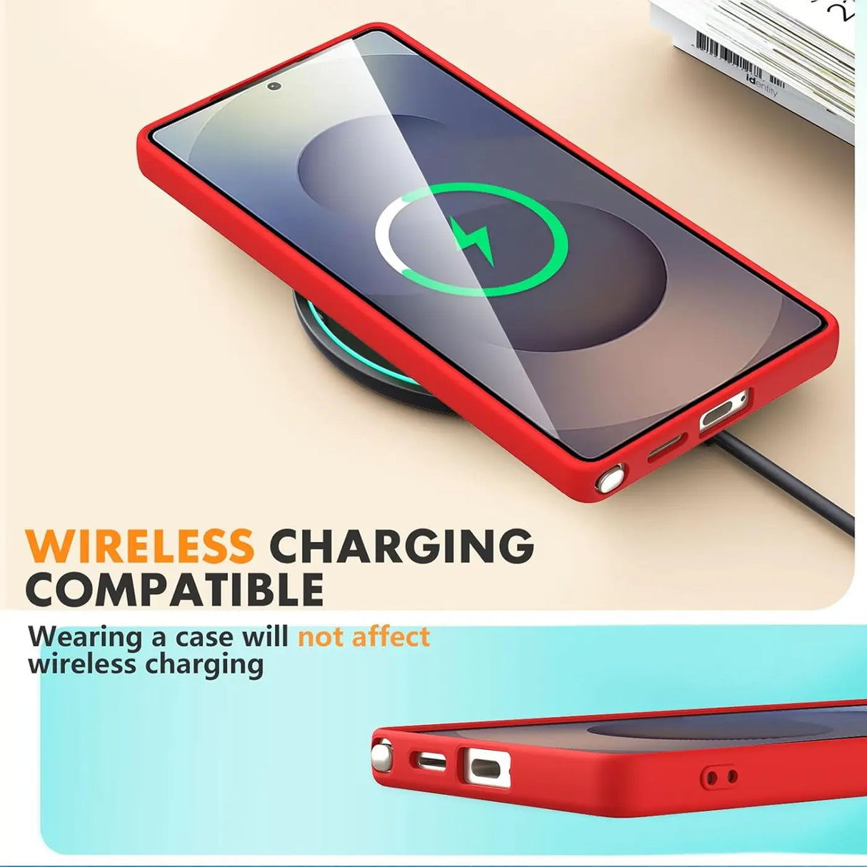 Samsung Galaxy S25 Ultra Handyhülle in Rot mit Kameraschutz und Kartenfach