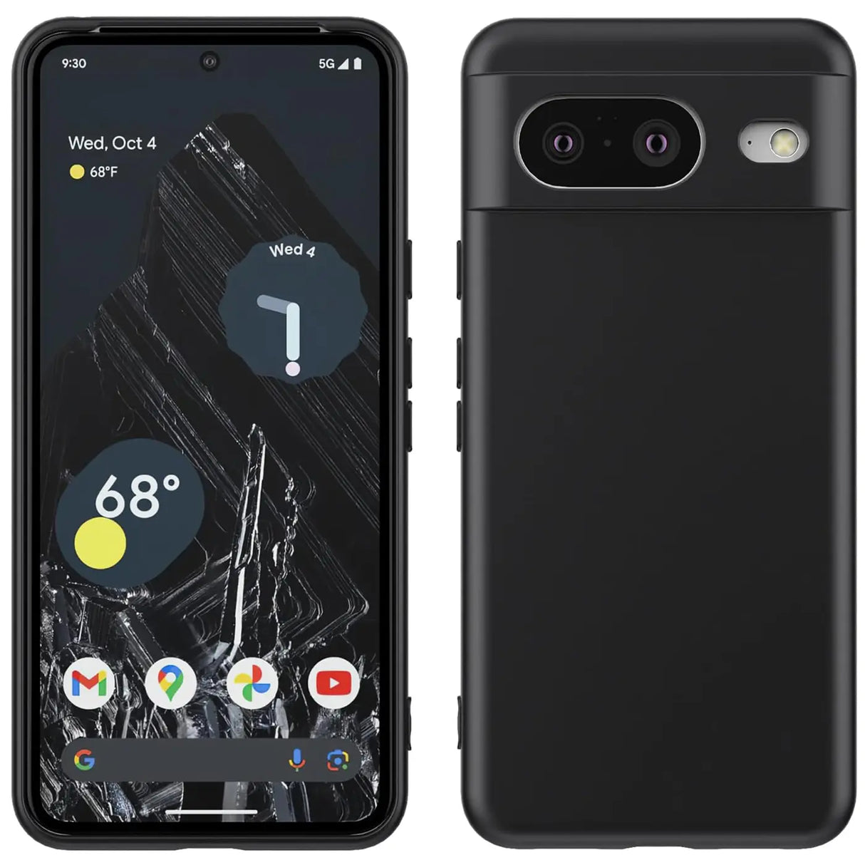 Flexible und sichere TPU Handyhülle für Google Pixel 8 in Schwarz