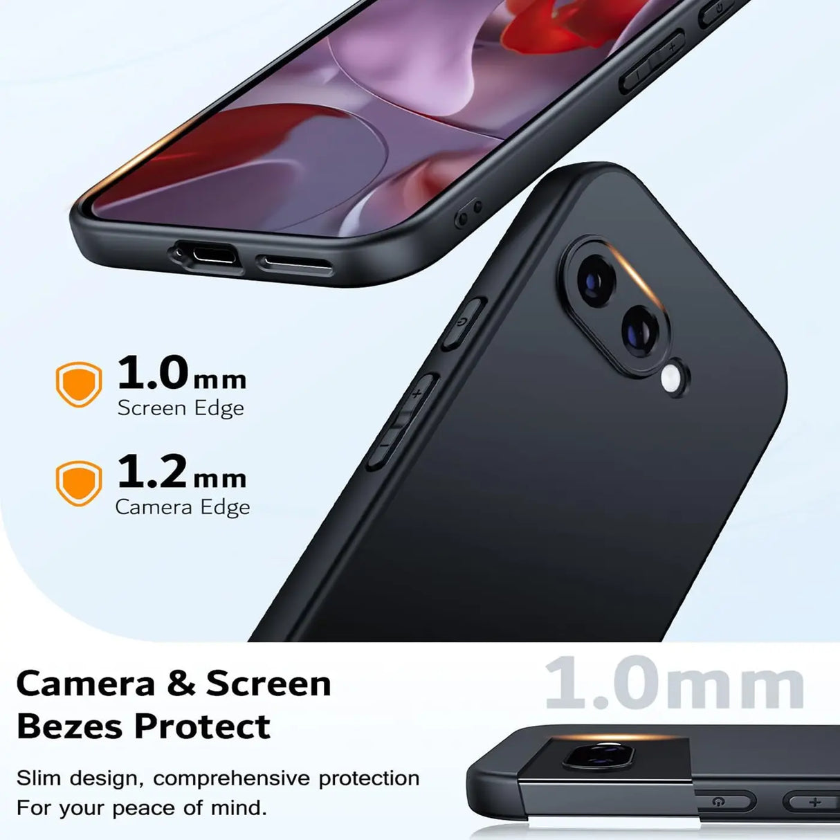 Flexible und sichere TPU Handyhülle für Google Pixel 9a in Schwarz