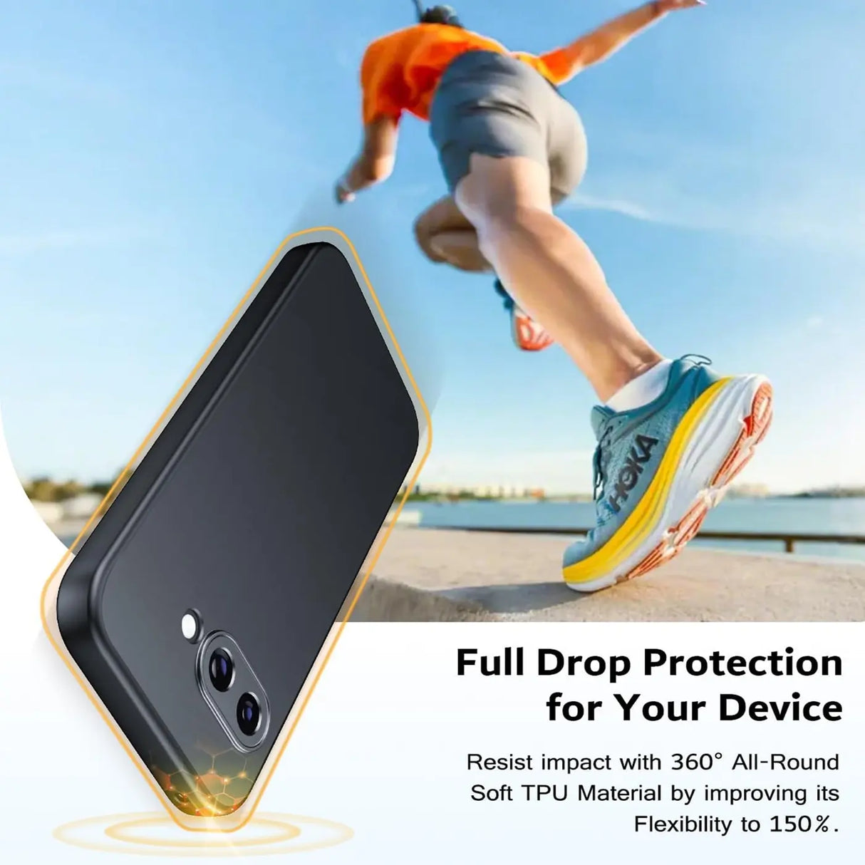 Flexible und sichere TPU Handyhülle für Google Pixel 9a in Schwarz