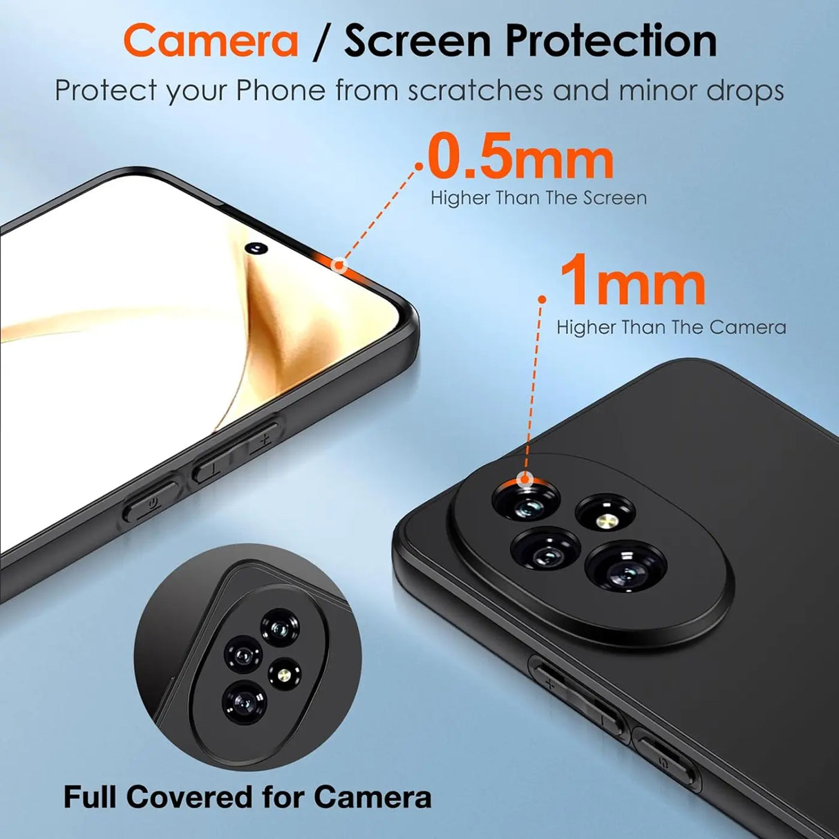 Flexible und sichere TPU Handyhülle für Honor 200 in Schwarz