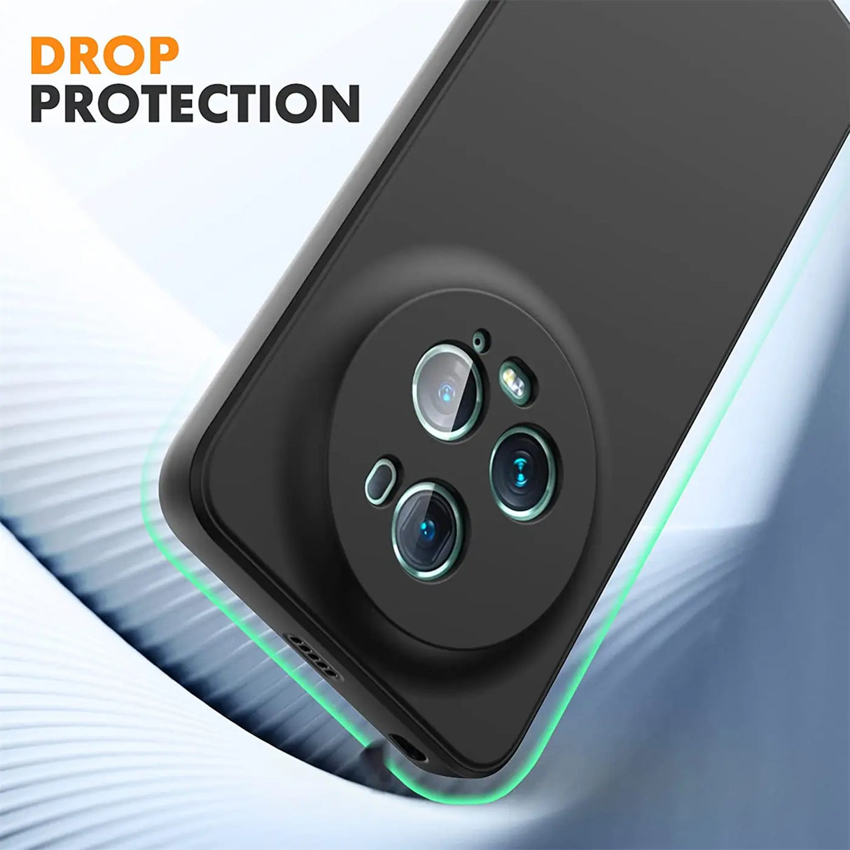 Flexible und sichere TPU Handyhülle für Honor Magic5 Pro in Schwarz