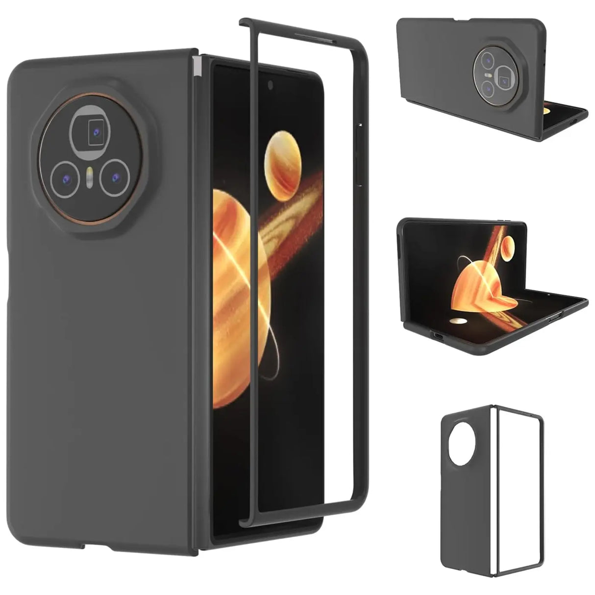 Flexible und sichere TPU Handyhülle für Honor Magic V3 in Schwarz