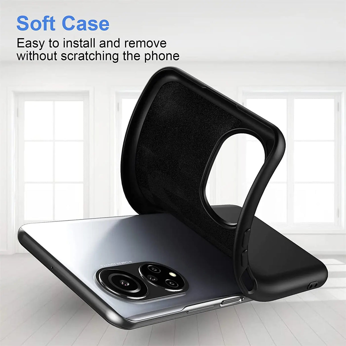 Flexible und sichere TPU Handyhülle für Honor X7 in Schwarz