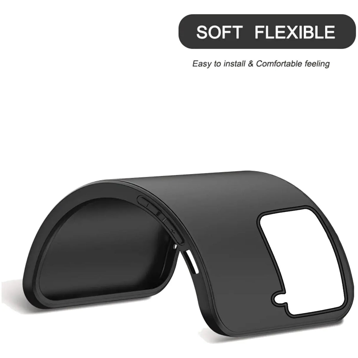 Flexible und sichere TPU Handyhülle für HTC U23 Pro in Schwarz