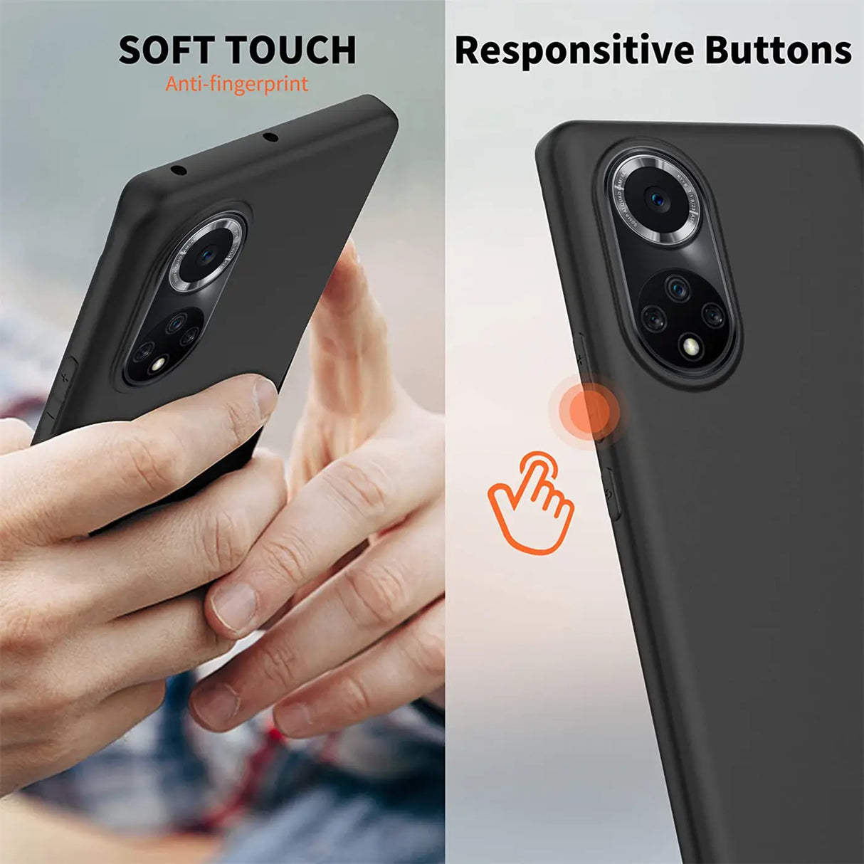 Flexible und sichere TPU Handyhülle für Huawei Nova 9 / Honor 50 in Schwarz