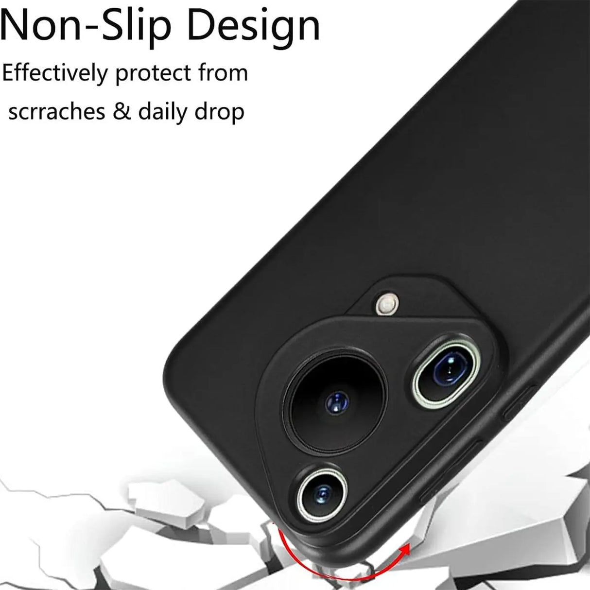 Flexible und sichere TPU Handyhülle für Huawei Pura 70 Ultra in Schwarz