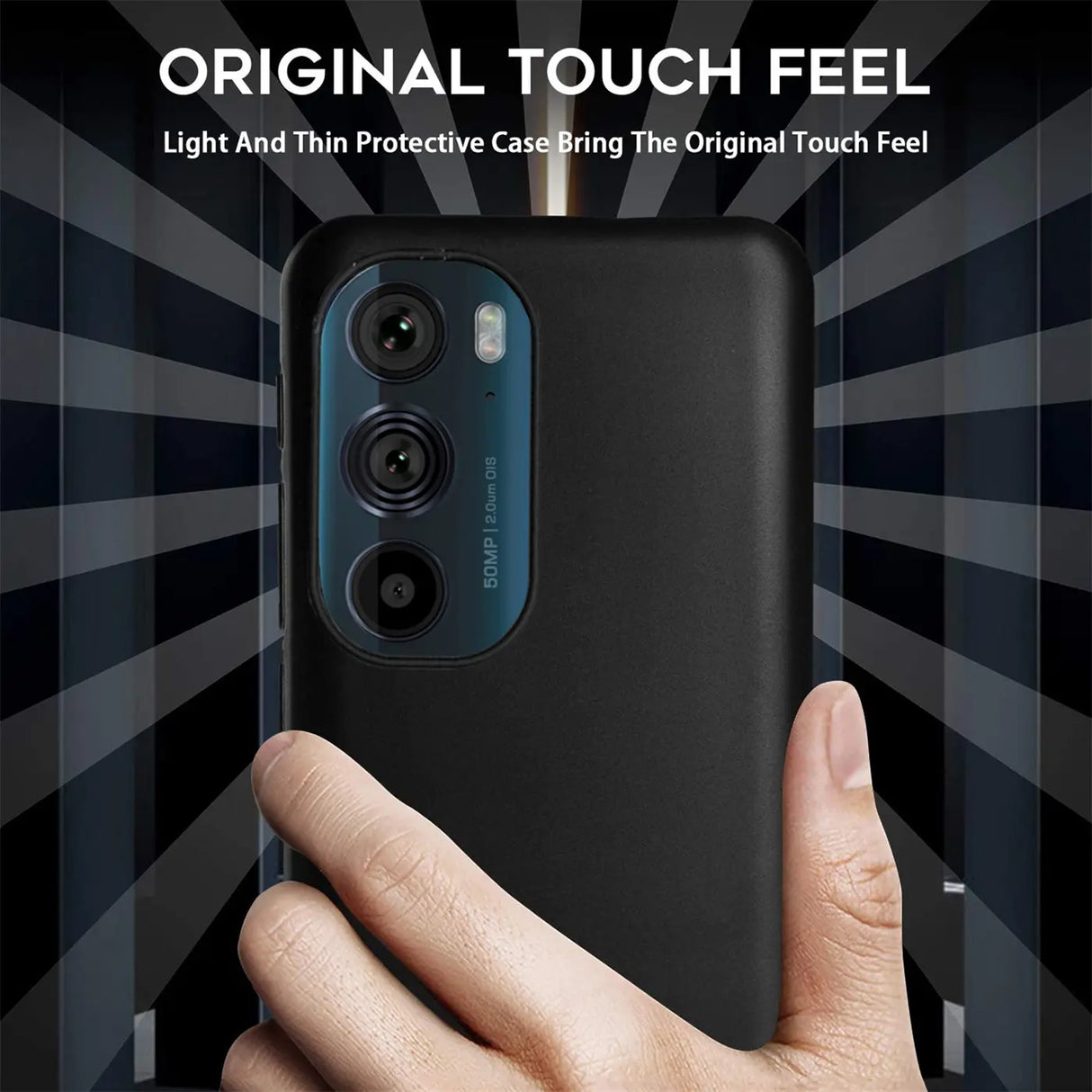 Flexible und sichere TPU Handyhülle für Motorola Edge 30 in Schwarz