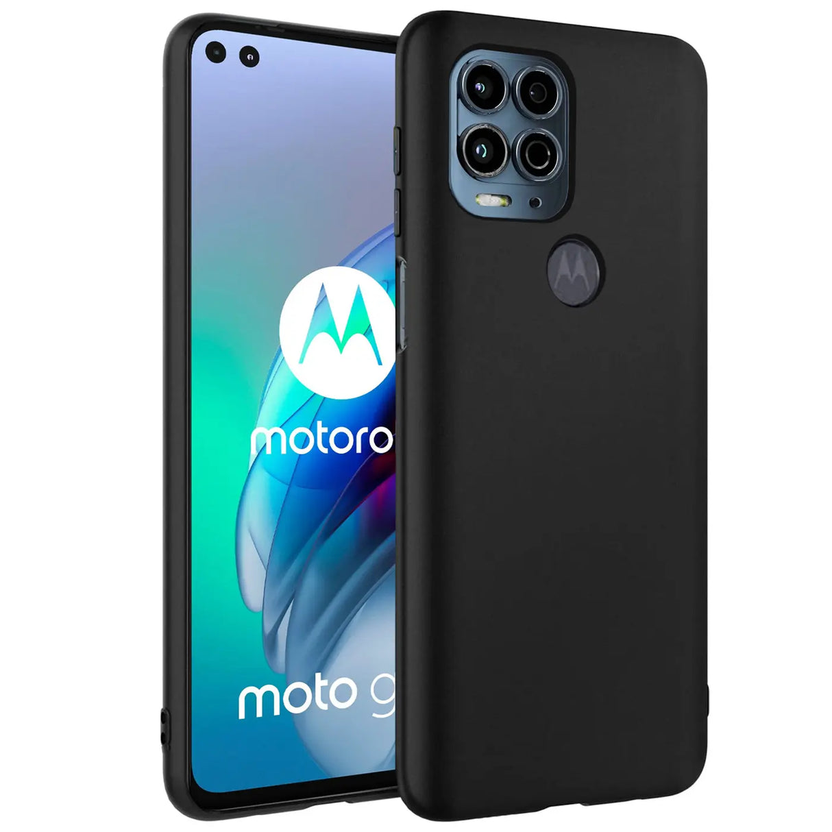 Flexible und sichere TPU Handyhülle für Motorola Moto G100 in Schwarz