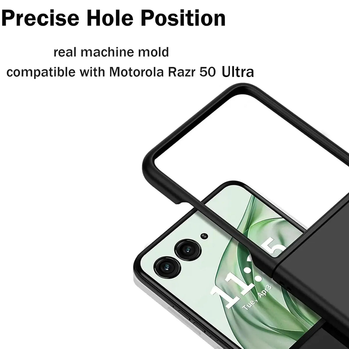 Flexible und sichere TPU Handyhülle für Motorola Razr 50 Ultra in Schwarz