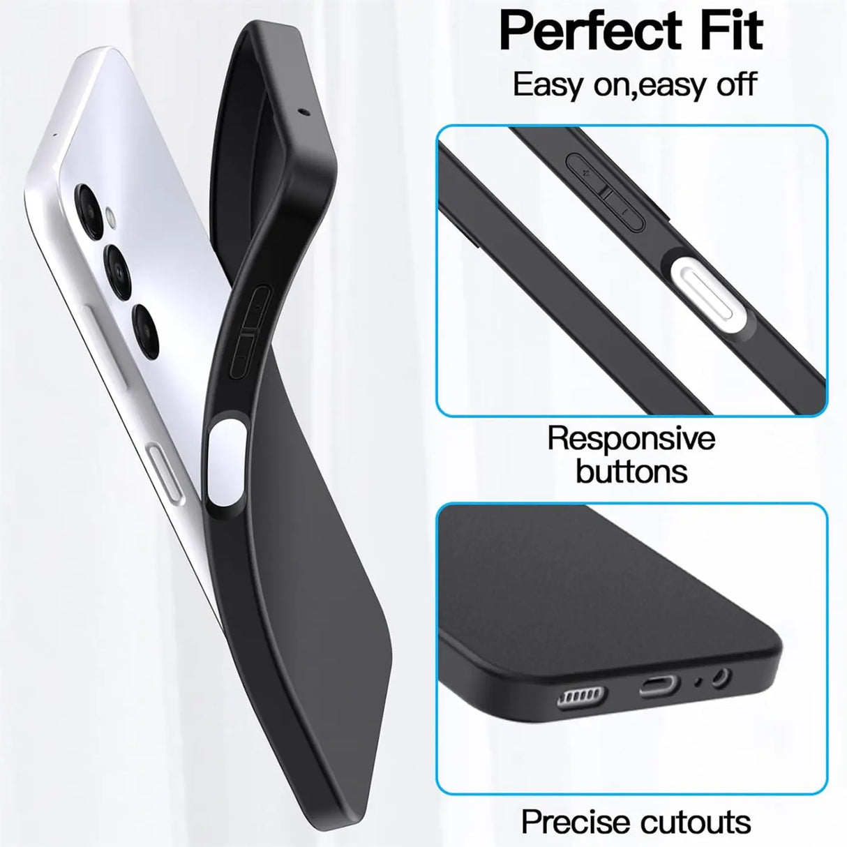 Flexible und sichere TPU Handyhülle für Samsung Galaxy A05s in Schwarz