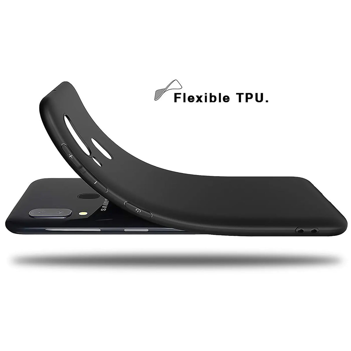 Flexible und sichere TPU Handyhülle für Samsung Galaxy A20e in Schwarz