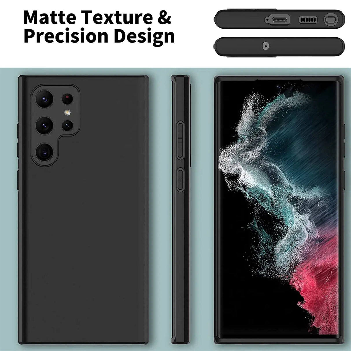 Flexible und sichere TPU Handyhülle für Samsung Galaxy S22 Ultra in Schwarz