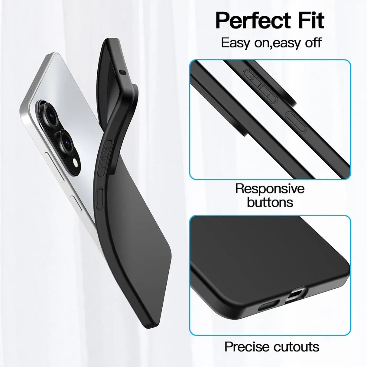 Flexible und sichere TPU Handyhülle für Samsung Galaxy S25 Edge in Schwarz