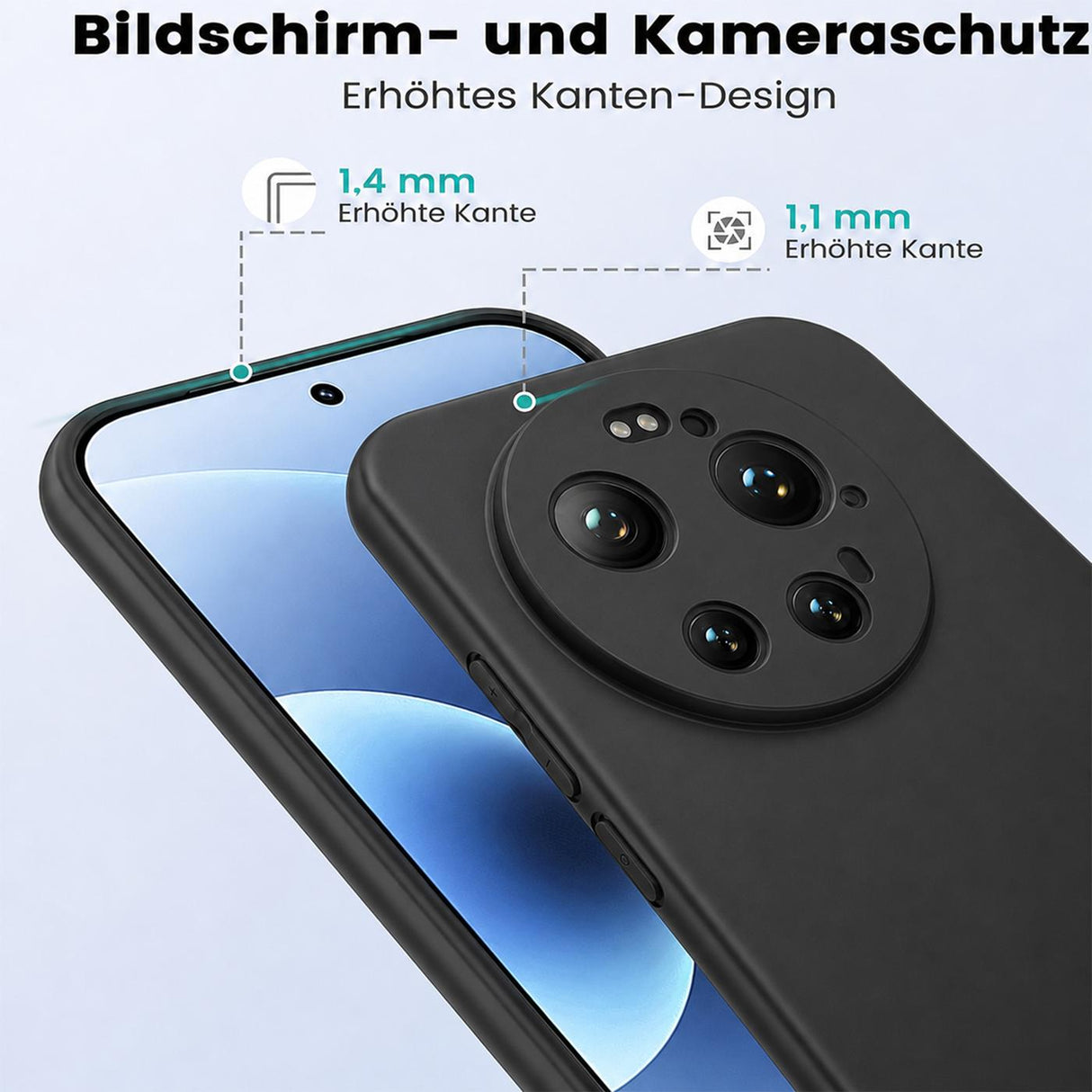 Xiaomi 17 Ultra - Slim Silikon Hülle Schwarz Matt