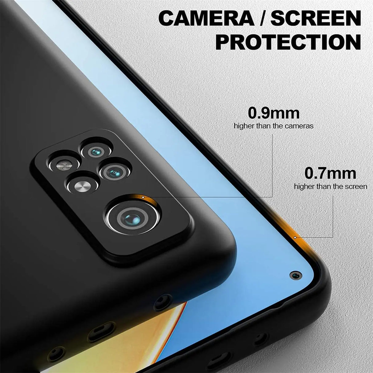 Flexible und sichere TPU Handyhülle für Xiaomi Mi 10T / Mi 10T Pro in Schwarz